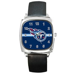 Tennessee Titans National Football League Nfl Teams Afc Square Leather Watch by SportMart