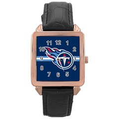 Tennessee Titans National Football League Nfl Teams Afc Rose Gold Leather Watch 