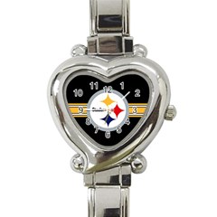 Pittsburgh Steelers National Football League Nfl Teams Afc Heart Italian Charm Watch 