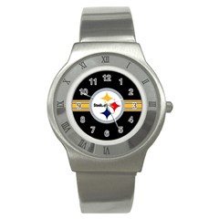 Pittsburgh Steelers National Football League Nfl Teams Afc Stainless Steel Watch (slim)