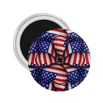 Modern Usa Flag Pattern 2.25  Button Magnet Front