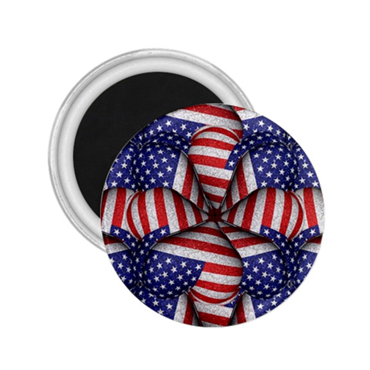 Modern Usa Flag Pattern 2.25  Button Magnet