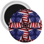 Modern Usa Flag Pattern 3  Button Magnet Front