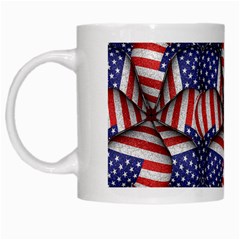 Modern Usa Flag Pattern White Coffee Mug