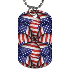 Modern Usa Flag Pattern Dog Tag (one Sided) by dflcprints