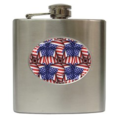 Modern Usa Flag Pattern Hip Flask by dflcprints