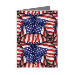 Modern Usa Flag Pattern Mini Greeting Card