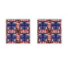 Modern Usa Flag Pattern Cufflinks (square) by dflcprints