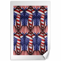 Modern Usa Flag Pattern Canvas 24  X 36  (unframed) by dflcprints