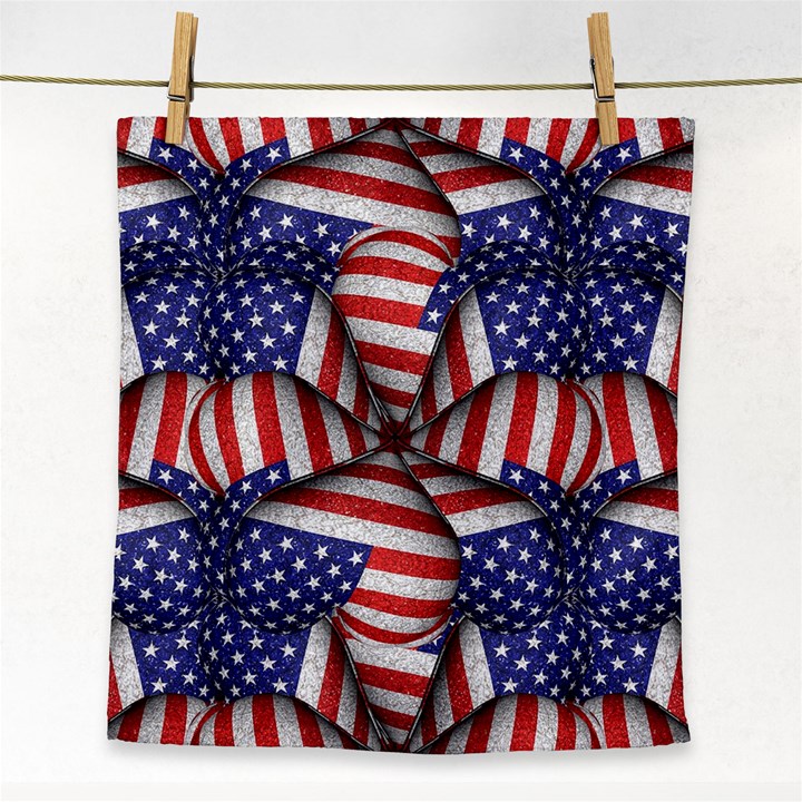 Modern Usa Flag Pattern Face Towel