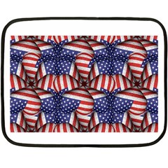 Modern Usa Flag Pattern Mini Fleece Blanket (two Sided) by dflcprints