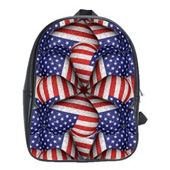 Modern Usa Flag Pattern School Bag (large) by dflcprints