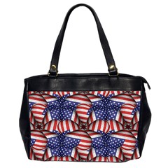 Modern Usa Flag Pattern Oversize Office Handbag (two Sides)