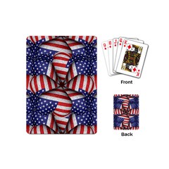 Modern Usa Flag Pattern Playing Cards (mini) by dflcprints