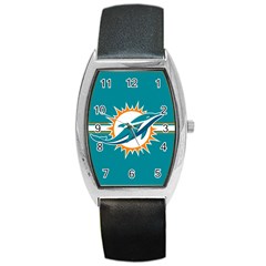 Miami Dolphins National Football League Nfl Teams Afc Tonneau Leather Watch