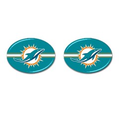 Miami Dolphins National Football League Nfl Teams Afc Cufflinks (oval) by SportMart