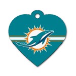 Miami Dolphins National Football League Nfl Teams Afc Dog Tag Heart (Two Sided) Back