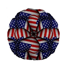 Modern Usa Flag Pattern 15  Premium Round Cushion  by dflcprints