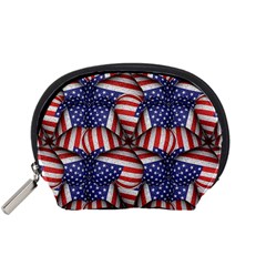 Modern Usa Flag Pattern Accessory Pouch (small) by dflcprints