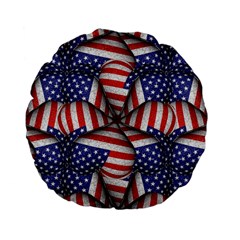 Modern Usa Flag Pattern 15  Premium Flano Round Cushion  by dflcprints