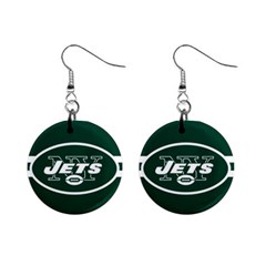 New York Jets National Football League Nfl Teams Afc Mini Button Earrings