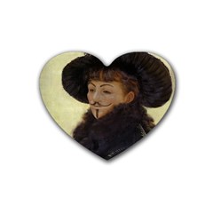 Kathleen Anonymous - James Tissot, 1877 Rubber Coaster (heart)