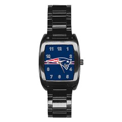 New England Patriots National Football League Nfl Teams Afc Stainless Steel Barrel Watch