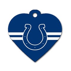 Indianapolis Colts National Football League Nfl Teams Afc Dog Tag Heart (one Sided)  by SportMart