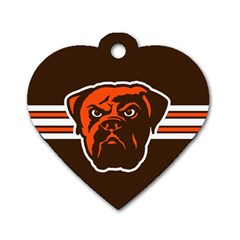 Cleveland Browns National Football League Nfl Teams Afc Dog Tag Heart (one Sided)  by SportMart