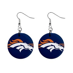 Denver Broncos National Football League Nfl Teams Afc Mini Button Earrings