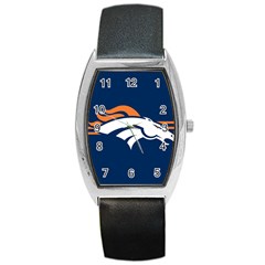 Denver Broncos National Football League Nfl Teams Afc Tonneau Leather Watch by SportMart