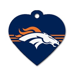 Denver Broncos National Football League Nfl Teams Afc Dog Tag Heart (one Sided)  by SportMart