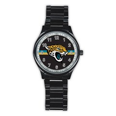 Jacksonville Jaguars National Football League Nfl Teams Afc Sport Metal Watch (black) by SportMart