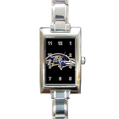 Baltimore Ravens National Football League Nfl Teams Afc Rectangular Italian Charm Watch