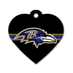 Baltimore Ravens National Football League Nfl Teams Afc Dog Tag Heart (one Sided)  by SportMart