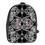 Bling Black Grey  School Bag (Large) Front