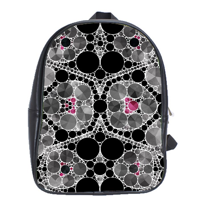 Bling Black Grey  School Bag (XL)