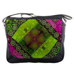 Florescent Pink Green  Messenger Bag by OCDesignss