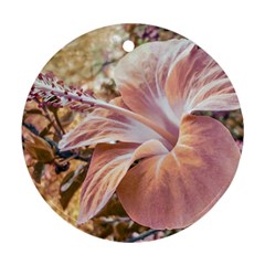 Fantasy Colors Hibiscus Flower Digital Photography Round Ornament by dflcprints