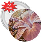 Fantasy Colors Hibiscus Flower Digital Photography 3  Button (100 pack) Front