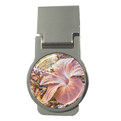 Fantasy Colors Hibiscus Flower Digital Photography Money Clip (round)