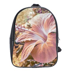 Fantasy Colors Hibiscus Flower Digital Photography School Bag (large) by dflcprints