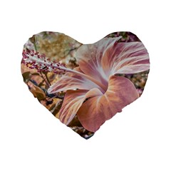 Fantasy Colors Hibiscus Flower Digital Photography 16  Premium Heart Shape Cushion  by dflcprints