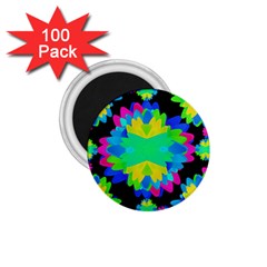 Multicolored Floral Print Geometric Modern Pattern 1 75  Button Magnet (100 Pack) by dflcprints