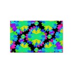 Multicolored Floral Print Geometric Modern Pattern Sticker 100 Pack (Rectangle) Front