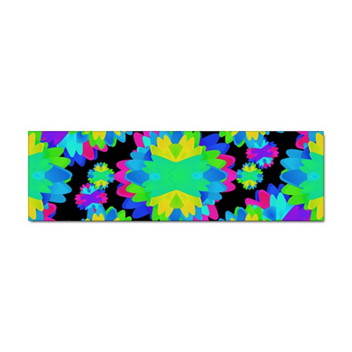 Multicolored Floral Print Geometric Modern Pattern Bumper Sticker 10 Pack