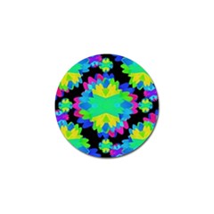 Multicolored Floral Print Geometric Modern Pattern Golf Ball Marker 10 Pack by dflcprints