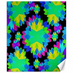 Multicolored Floral Print Geometric Modern Pattern Canvas 8  X 10  (unframed) by dflcprints