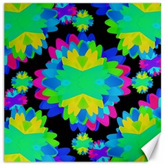 Multicolored Floral Print Geometric Modern Pattern Canvas 12  X 12  (unframed) by dflcprints