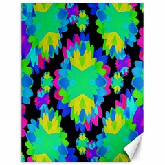 Multicolored Floral Print Geometric Modern Pattern Canvas 12  X 16  (unframed) by dflcprints